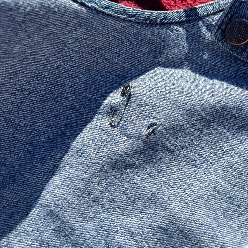 Nautica Denim Overalls with Patch Detail - Light Blue - Picture 6 of 7